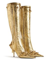 Balenciaga Cagole 90mm metallic-leather Boots - at Farfetch